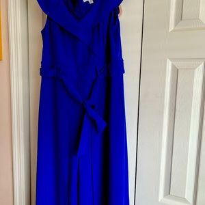 Ladies one piece pants outfit. Off the shoulder slit legs